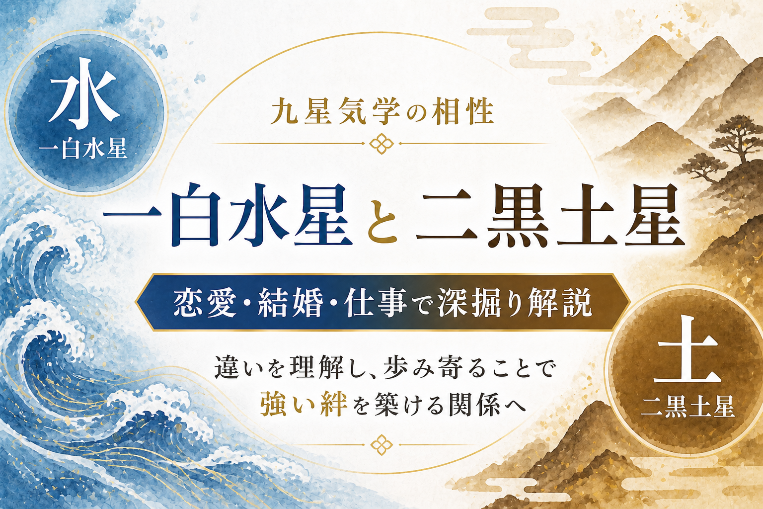 一白水星と二黒土星の相性は。恋愛・結婚・仕事で深掘り解説