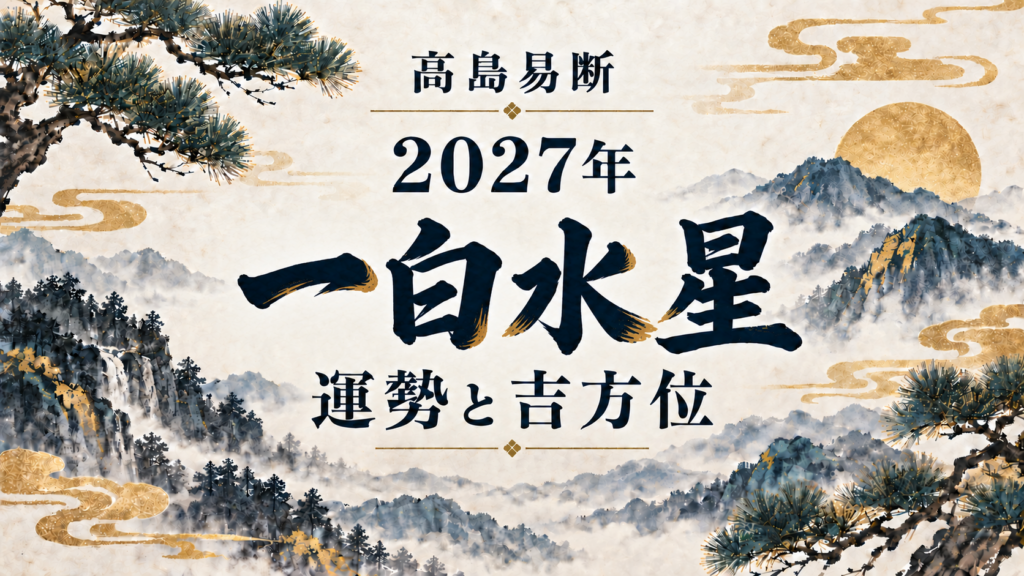 高島易断2027年の一白水星の運勢。五黄殺・暗剣殺と吉方位を解説