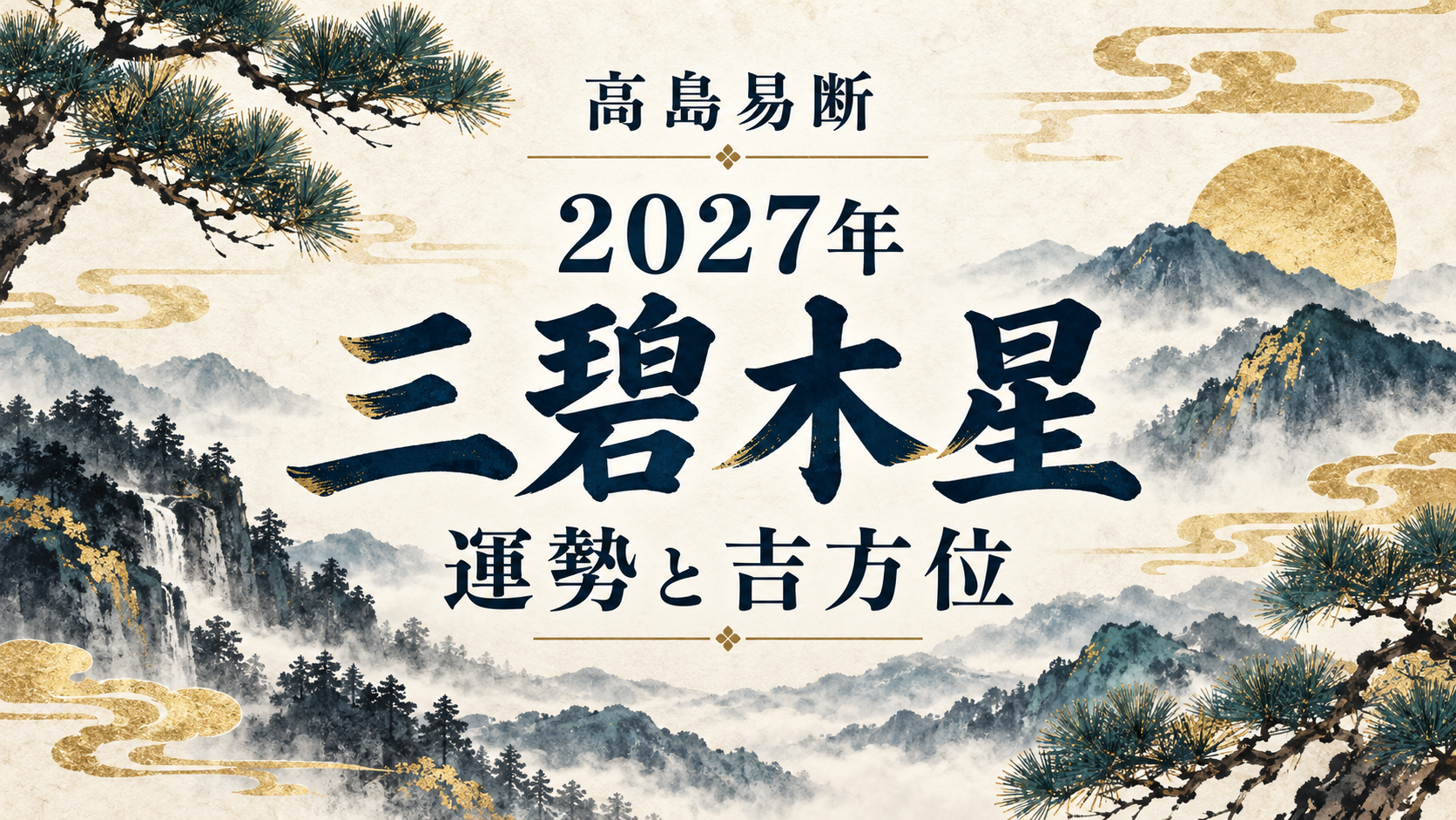 高島易断2027年の三碧木星の運勢。五黄殺・暗剣殺と吉方位を解説