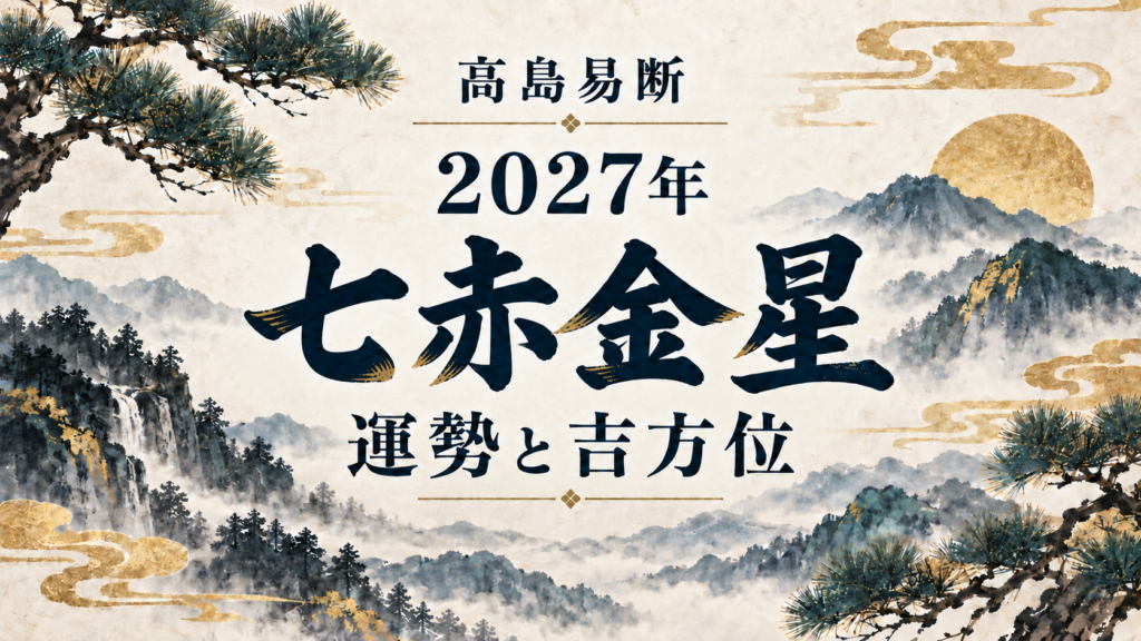高島易断2027年 七赤金星の運勢と吉方位